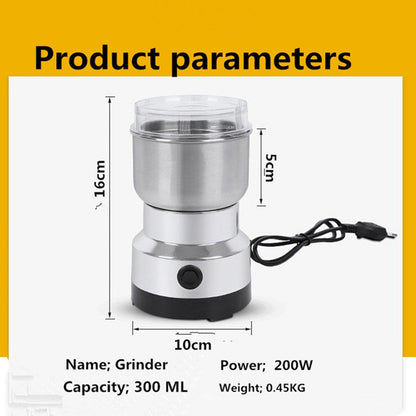 🌿 Stainless Steel Dry Ingredient Grinder ✨ Spices, Grains & Coffee