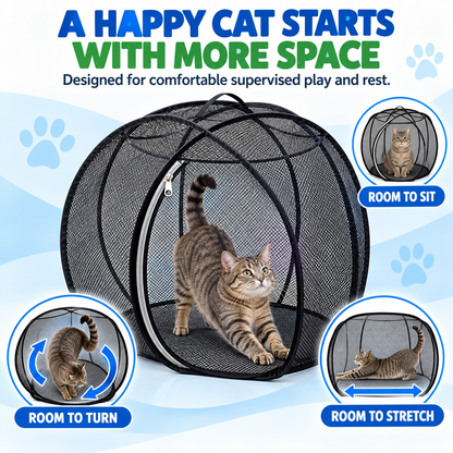 🐱🌿 Cat Haven™ – Pop-Up Mesh Playpen