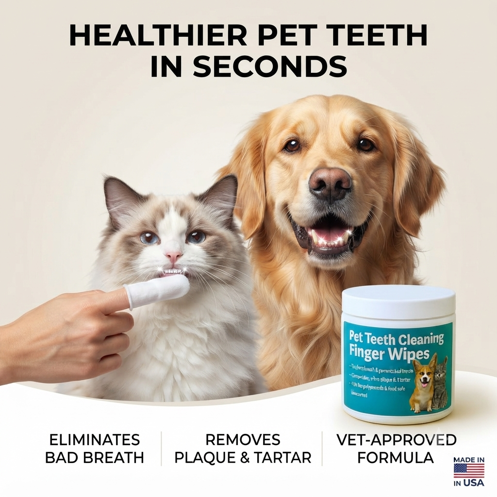 Natural Pet Dental Finger Wipes