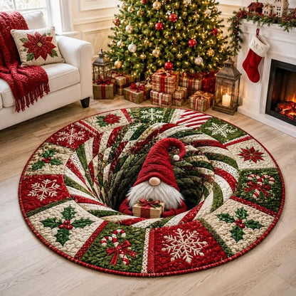 Bring Christmas Magic Home With This 3D Gnome Illusion Rug