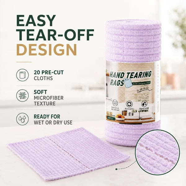 Lazy Disposable Cleaning Cloths Roll|Use Once, Toss Away