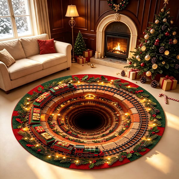 Bring Christmas Magic Home With This 3D Gnome Illusion Rug