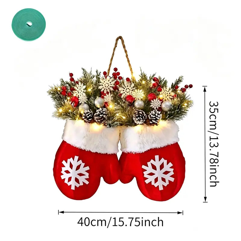 🎄 Light-Up Christmas Mitten Door Hanging