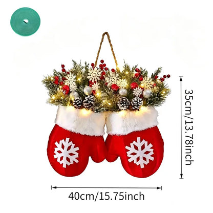 🎄 Light-Up Christmas Mitten Door Hanging