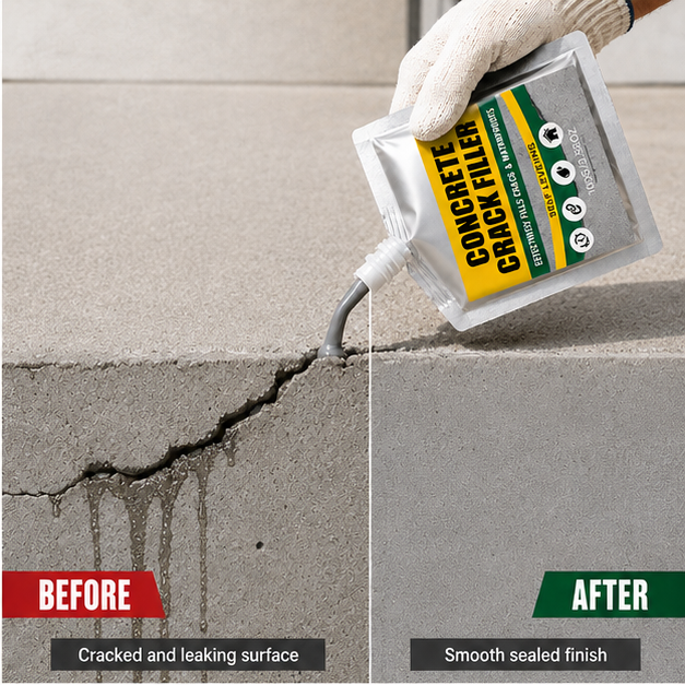 🏠 Waterproof Concrete Crack Filler for Indoor & Outdoor Use