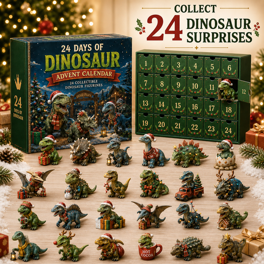 Dinosaur Christmas Advent Calendar – 24 Collectible Dino Figures
