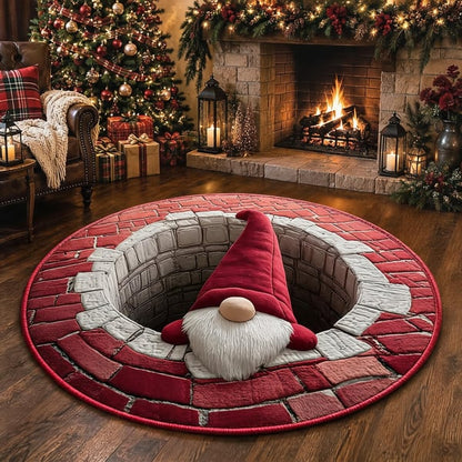 Bring Christmas Magic Home With This 3D Gnome Illusion Rug