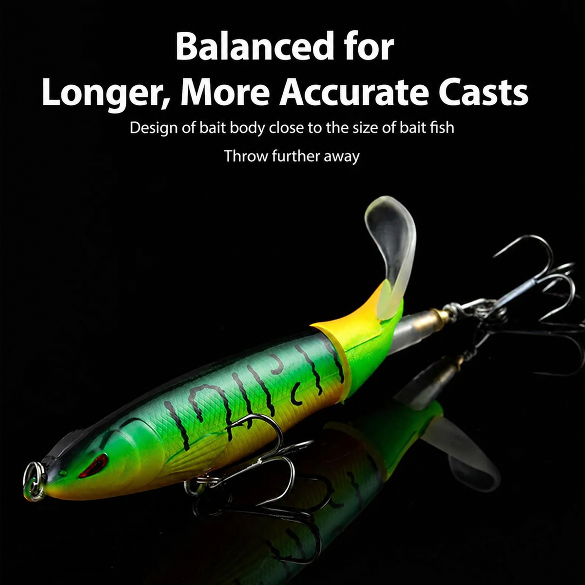 5-Pack Topwater Propeller Fishing Lures for Bass & Pike