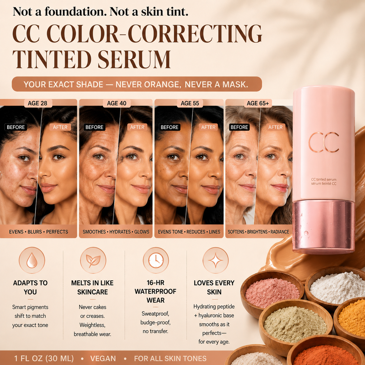 CC color-correcting tinted serum