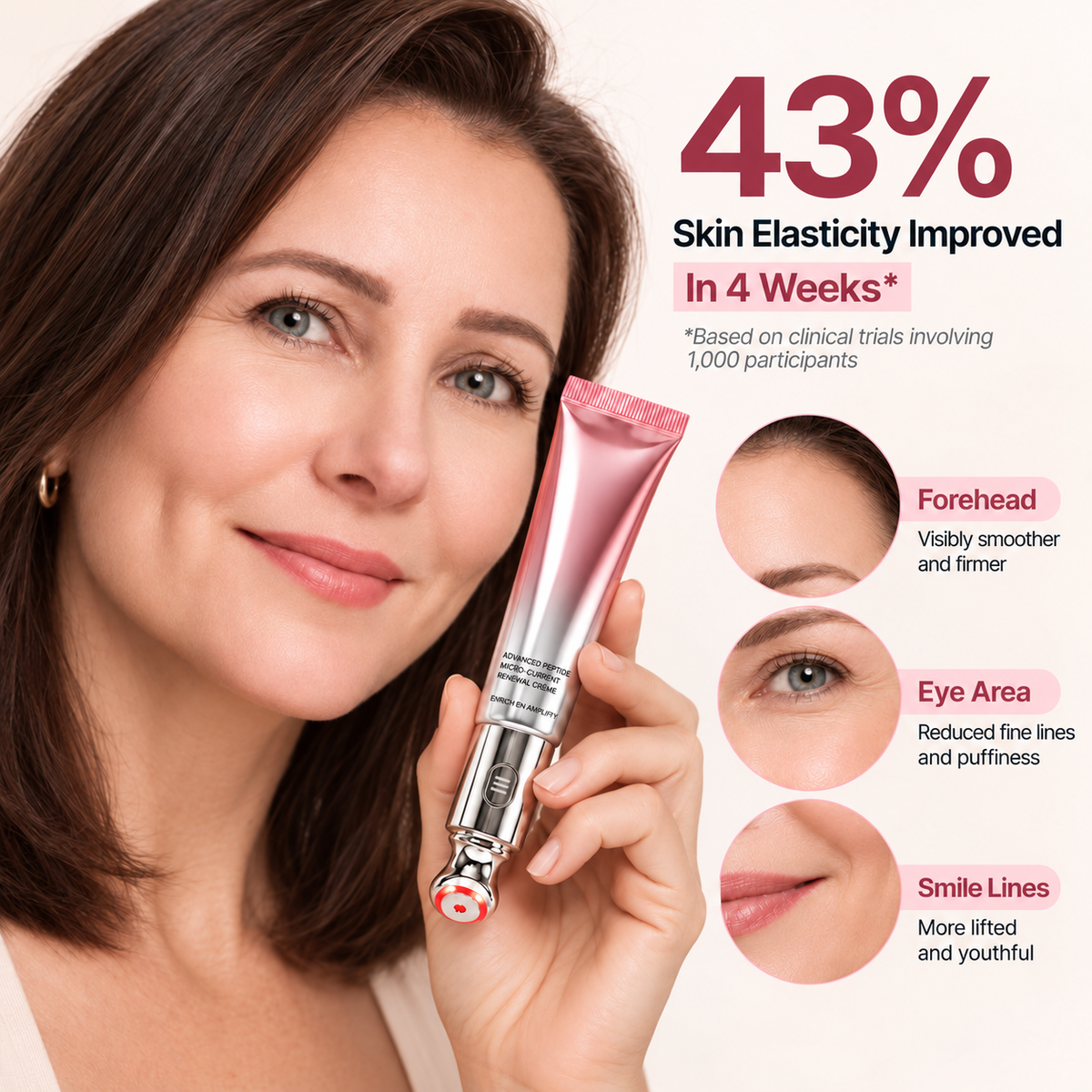 Eye Renewal Crème – 3-in-1 Red Light & Microcurrent Eye Care – Miretha