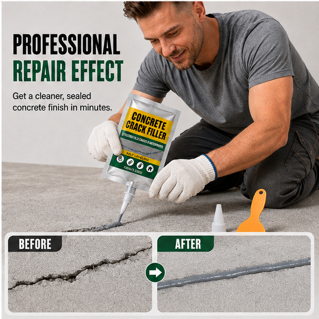 🏠 Waterproof Concrete Crack Filler for Indoor & Outdoor Use