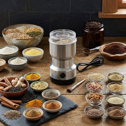 🌿 Stainless Steel Dry Ingredient Grinder ✨ Spices, Grains & Coffee